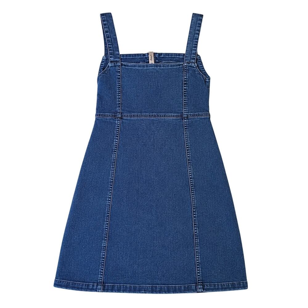 Denim Co Zip Front Denim Mini Dress Size 8